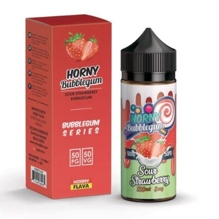 Horny Flava Sour Strawberry Bubblegum 120ml