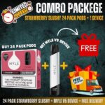 24 Pack Strawberry Slushy + Myle v5 Device Jet Black + Free Delivery