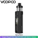 Voopoo Drag S2 60w Vape Kit Spray Black